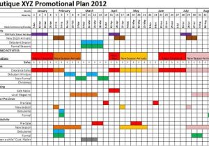 Promo Calendar Template Planning Seasonal Retail Promotional Print Products