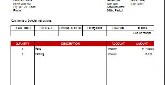 Property Management Receipt Template Property Management Invoice Template Excel Invoice Templates