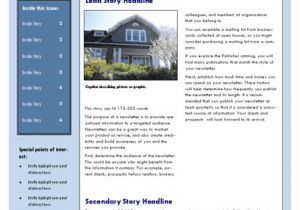 Property Newsletter Template Free Real Estate Newsletter Template Newsletter