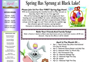 Property Newsletter Template Newsletter Ideas April is the Month Of Property