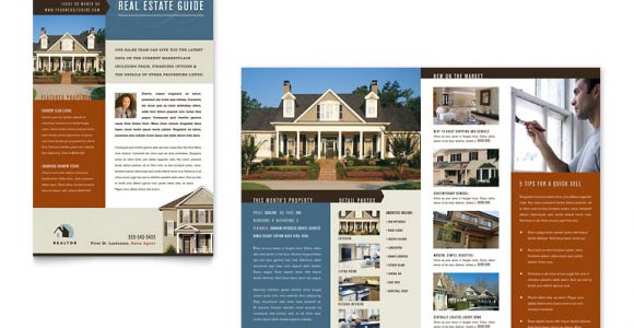 Property Newsletter Template Residential Realtor Newsletter Template Word Publisher