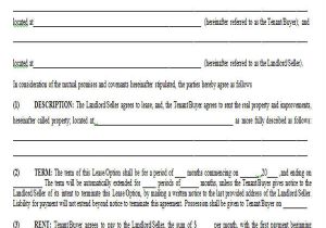 Property Option Contract Template Rent to Own Contract Sample 8 Examples In Word Pdf