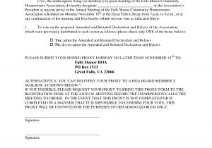 Proxy forms Template 26 Images Of Homeowners association Proxy form Template