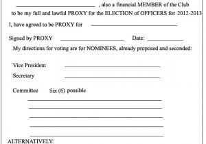 Proxy Vote form Template A G M Sdcuci southern Districts Computer Users Club Inc