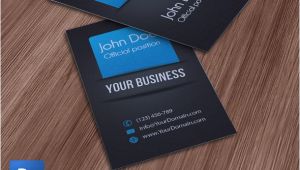 Psd Business Card Template with Bleed Business Card Template Psd Blue by Qualityicons On Deviantart