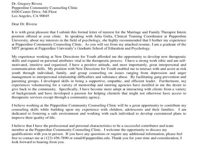 Psychology Practicum Cover Letter Sample Psychology Intern Cover Letter ...