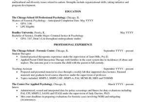 Psychology Student Resume Sample Resume for Psychology Graduate Http Www