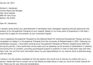 Psychotherapist Cover Letter Sample Resume Occupational therapist Experience Resumes