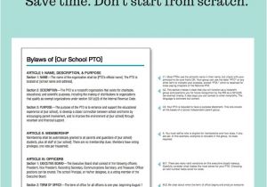 Pta bylaws Template Use Our Annotated Sample bylaws to Update or Create New