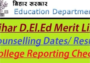 Ptet Admit Card Name Wise Bihar D El Ed Merit List 2020 Counselling Schedule Seat