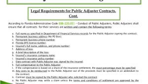 Public Adjuster Contract Template Don 39 T Drop the Ball On Contract Requirements and