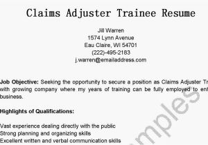 Public Adjuster Contract Template Resume Samples Claims Adjuster Trainee Resume Sample