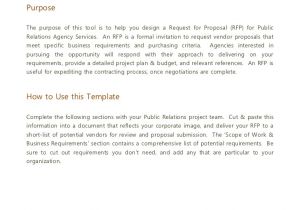 Public Relations Contract Template Public Relations Agency Rfp
