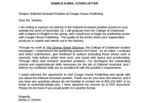 Publishing assistant Cover Letter 7 Editorial assistant Cover Letter Templates Sample