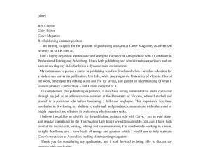 Publishing assistant Cover Letter Publishing assistant Cover Letter Samples and Templates