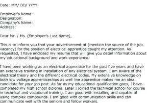 Puff and Pass Cover Letter How to Write A Cover Letter for Electrician Apprenticeship