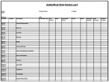 Punchlist Template 7 Free Sample Construction Punch List Templates