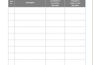 Punchlist Template Project Punch List Template for Word Word Excel Templates