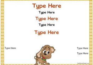 Puppy Certificate Templates Blank Certificates Puppy Certificate Certificatestreet Com
