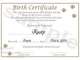 Puppy Certificate Templates Dog Birth Certificate Template Projects to Try
