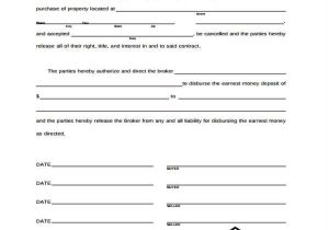 Purchase Contract Cancellation Agreement Template Contract forms In Pdf