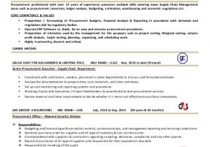 Purchase Officer Resume format In Word Procurement Executive Cv
