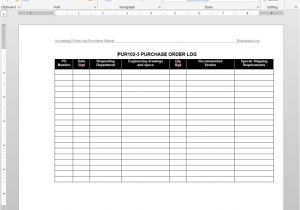 Purchasing Manual Template Template Purchase order Template