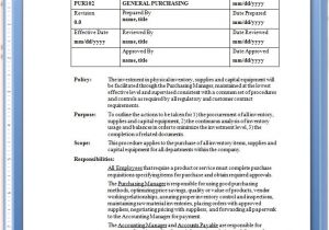 Purchasing Policies and Procedures Template Procurement Policy and Procurement Procedure Template