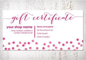 Pure Romance Gift Certificate Template Gift Certificate Bow Card Printable Item by
