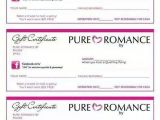 Pure Romance Gift Certificate Template Pure Romance Gift Certificates Pure Romance Pinterest