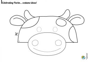 Purim Mask Template Diy Cow Costume Printable Diy Do It Your Self