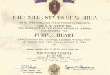 Purple Heart Citation Template Purple Heart Award Certificate Sfc David Hack S Purple