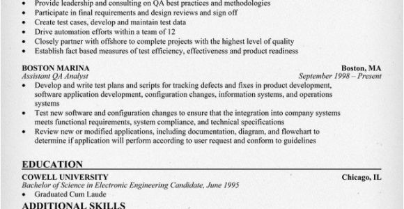Qa Analyst Resume Sample Resume format Qa Analyst Resume Samples