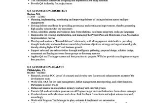 Qa Automation Engineer Resume Sample Qa Automation Resume Samples Velvet Jobs