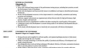 Qa Engineer Resume Senior Qa Engineer Resume Samples Velvet Jobs