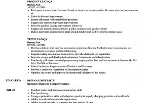 Qa Lead Resume Sample Lead Qa Resume Samples Velvet Jobs