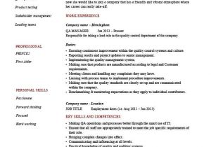 Qa Manager Resume Sample Qa Manager Resume Quality assurance Safety Cv Job