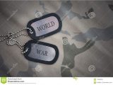Qatar Id Card Photo Background Armeefreier Raum Erkennungsmarke Mit Textweltkrieg Auf Dem