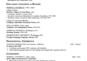 Qualification Summary for Student Resume Music Major Student Resume Template Student Resume