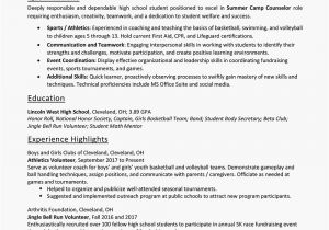 Qualifications for High School Student Resume Resume Skills for High School Students with Examples