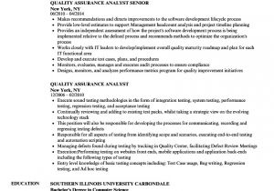 Quality Analyst Resume Sample Quality assurance Analyst Bruin Blog