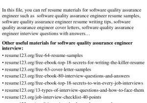 Quality assurance Engineer Resume top 8 software Quality assurance Engineer Resume Samples