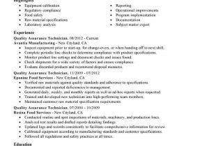 Quality Control Resume Sample Best Quality assurance Resume Example Livecareer