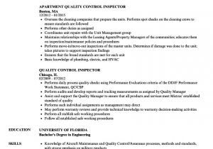Quality Control Resume Sample Quality Control Inspector Resume Samples Velvet Jobs
