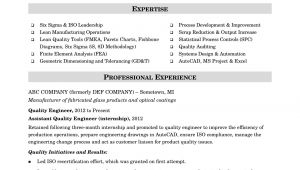 Quality Engineer Resume In Word format Sample Resume for A Midlevel Quality Engineer Monster Com