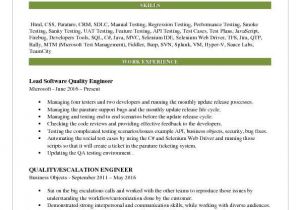 Quality Engineer Resume Model software Quality Engineer Resume Samples Qwikresume