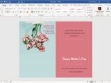 Quarter Fold Greeting Card Template Mother S Day Templates for Microsoft Office