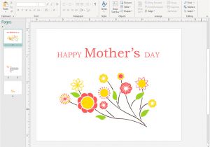 Quarter Fold Thank You Card Template Word Mother S Day Templates for Microsoft Office