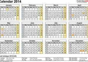 Quarterly Calendar 2014 Template 7 Monthly Calendar Excel Template 2014 Exceltemplates