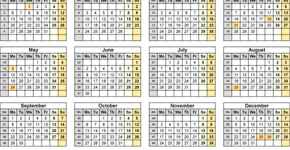 Quarterly Calendar 2014 Template 7 Monthly Calendar Excel Template 2014 Exceltemplates